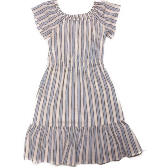 J. Crew Mercantile Off Shoulder Bohemian Flounce Peasant Dress SZ M - Picture 4 of 8